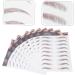 Mipcase 9 Sheets Imitation Eco Eyebrow Sticker Stickers Fake Hair Eyebrows Eyebrow Tool Modeling Template 4d 21.5X14.5cm Brown - Buy Online on GoSupps.com