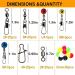 160 STK Fishing Vertebrae Snaps - Ball Bearing Barrel Snaps & 3-Way Triple Swivel Clips for Saltwater & Freshwater Fishing - Buy Online on GoSupps.com