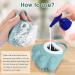 Molain Silicone Pet Bath Brush Comb - Grooming & Massage Tool with Shampoo Dispenser (Blue Paw Shape) - Buy Online on GoSupps.com