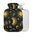 Bohemian Sun Moon Hot Water Bottle with Cover 1L Small Hot Water Bag for Pain Relief Cramps BAP Free