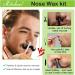 Nose Wax Kit 100g for Men & Women - Hair Removal Wax with 20 Safe Tip Applicators, 10 Containers & Moustache Stencils - Buy Online on GoSupps.com
