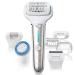 Panasonic Cordless Shaver & Epilator for Women With 7 Attachments, Gentle Wet/Dry Hair Removal, Foot Scrubber & Body Cleansing Brush, ES-EL9A-S 7 attachments for hair removal + body care