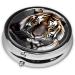 Portable Tiger Round Pill Box Organizer | 3 Compartment Travel Pill Box for International Shipping - Buy Online on GoSupps.com