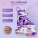 Gonex Roller Skates for Kids Girls Boys Women | Light Up Wheels & Adjustable Sizes | Indoor Outdoor Skates - Purple - Youth Size L (4-7Y/ 9.4-10.4 Inch) - Buy Online on GoSupps.com