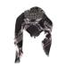 Hanxiulin ladies scarf warm women knitting scarf with wool Print neckerchief scarf casual wrap scarf neck warmers winter scarf unit size black