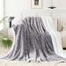 Inhand Sherpa Throw Blanket Queen Size 90x90 Grey - Cozy Reversible Flannel Fleece Blanket for Couch, Sofa, Bed - Soft, Warm, and Plush - Buy Online on GoSupps.com