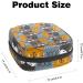 Women's Cartoon Cat Pattern Portable Period Kit Bag - Storage Pockets for Feminine Products in Brown Yellow Gray - Buy Online on GoSupps.com