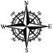 Luccyle 43cm Large Decorative Nautical Compass Black Metal Compass Decoration for Home Outdoor Living Room