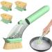Kitchen Sink Cleaning Brush - Automatic Filling Decontamination Sisal Pot Brush | Long Handle Sisal Pot Brush for Sink Cleaning Pans Foccar Green Handle + 4 high matching heads - Buy Online on GoSupps.com
