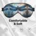 Art Blue Dragonfly Print Unisex Sleep Eye Mask - Soft Comfort Eye Shade for Travel Yoga & Shift Work - Black - Buy Online on GoSupps.com