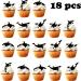 18pcs Killer Whales Cupcake Toppers for Boys Girls Baby Shower Fish Happy Birthday Cake Decor Under the Sea Ocean Themed Party Decorations Supplies - Buy Online on GoSupps.com