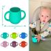 SiliLife Silicone Baby Cups 2 Pack | BPA Free & Food-Grade Safe | Easy-Grip Handles for Self-Feeding | Electric Blue/Coral Red - Buy Online on GoSupps.com