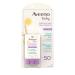 Aveeno Baby Sensitive Skin Mineral sunscreen stick Spf 50 With 100% Zinc Oxide for Face & Body Sweat- & Water-resistant Kids sunscreen stick Travel Size 13 Grams