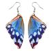 Feylie butterfly wing earrings butterfly wing shape drop dripping earrings drip earrings leather material hook pendant earring for women girl party gift style 8