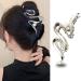 Silver Metal Irregular Wave Hair Claw Clips - Large Strong Hold Hair Clamps for Women and Girls - Buy Online on GoSupps.com