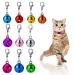 Molain 10 Pcs Cat Dog Collar Bells, Jingle Bell for Cat Collar,Dog Collar Charms,Colourful Pet Small Bells with Clasps Collar Accessories,Festival Party DIY Crafts Decoration