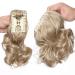 Voluminous Wavy Ash Blond Ponytail Extension - 30cm Corrugated Hair Braid | Realistic 110g Hair Piece for Effortless Style - Buy Online on GoSupps.com
