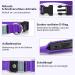 LED Dog Collar - Waterproof Color Changing Adjustable Light Collar for Small & Medium Dogs - Night Safety - PCEOTLLAR - Purple S (28-40cm) - Buy Online on GoSupps.com