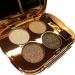 Glitter Eyeshadow Palette Makeup Set 4 Colors Shimmer Eyeshadow Palette Gold Eyeshadow Highly Pigmented Long Lasting Waterproof Sweatproof Professional Nude Eyeshadow Palette Make Up Palettes for Women Warm Natural Neutral Smokey Eye Eyeshadow Palette (4#