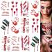 Halloween Zombie Scar Tattoo Sticker  12 Sheets Waterproof Temporary Realistic Fake Bloody Wound Tattoos for Halloween Makeup  Cosplay and Masquerade Party