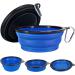 Vivifying 1000ml Foldable Dog Bowl - 2PCS Silicone Large Dog & Cat Feeding Bowls for Travel (Black & Blue) - Buy Online on GoSupps.com