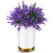 Essential Oil Diffusers- Aromatherapy Diffuser Lavender Potted Plant Oil Diffuser for Home Bedroom Office Super Quiet with Waterless Auto Shut-Off 150ml-(White) White Lavender