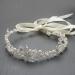Mariell Crystal Bridal Wedding Halo Headband Silver Flowers Ivory Pearls Ivory Satin Ribbon - Buy Online on GoSupps.com