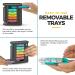 Weekly Pill Organizer with 1 Dispenser & 7 Stackable Compartments - 4 Times-a-Day (Morning, Noon, Evening, Bedtime) - Black - Buy Online on GoSupps.com