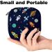 Womens Napkin Storage Bag - Space-Themed with Rockets Stars & Planets | Portable Menstrual Cup & Bandages Bag for First Period - Buy Online on GoSupps.com