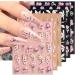 5D Flowers Nail Stickers - Self-Adhesive Floral Decals for DIY Nail Art - 6 Sheets/Set - Buy Online on GoSupps.com
