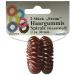 2 hair tie brown plastic hair accessories for children hair rubbers braid rubber hair tie spiral hair spiral braid coil on SB card 2359-01