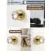 SORWDUERM Crystal Door Knobs - 2 Pack Dummy Interior Glass Knobs in Gold/Polished Brass for Elegant Home Decor - Buy Online on GoSupps.com
