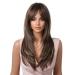 HAIRCUBE 23-Inch Long Brown Layered Synthetic Wig for Women with Highlights - Shop Internationally! - Buy Online on GoSupps.com