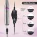 PTUI Portable Electric Nail Drill - Manicure Pedicure Tool for Acrylic and Gel Nails - 11 Bits and 60 Sanding Bands for Shaping and Polishing - Home and Salon Use, Gray - Buy Online on GoSupps.com