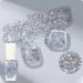 Glitter Nail Polish Shimmering Gel Silvery Shimmer Quick Dry Holographic Nail Varnish Galactic Silver Shining Sparkling Long Lasting No UV Need DIY Nail Art Manicure at Home Gift for Women - Buy Online on GoSupps.com
