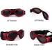 WELLXUNK Dog Sunglasses - Adjustable UV Protection for Small & Medium Dogs - Waterproof Red Dog Eyewear - Buy Online on GoSupps.com