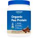 Nutricost Organic Pea Protein Powder (1 LB) Chocolate - Certified USDA Organic Protein from Plants Vegetarian Friendly Gluten Free Non-GMO
