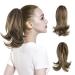 CJL HAIR Clip in Ponytail Extension 12 Inch Curly Ponytail Hair Extensions Synthetic Fake Short Hair Pony Tail Extension Hairpieces for Women Girls (Ash Medium Brown/Ash Blonde) 12 inch Ash Medium Brown/Ash Blonde