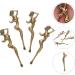 4pcs Vintage Brass Ear Spoons Set - Mini Body Shaped Scoops for Ear Wax Removal and Salt Filling - Buy Online on GoSupps.com