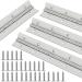 Piano Hinges, Heavy Duty Stainless Steel Continuous Hinge with Hole, Smooth Polished Folding Marine Hinge with Screws (12 INCH Piano Hinges)