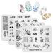 KADS Nail Art Stamp Plate Flower Series Nail stamping plate Template Image Plate Nail Art DIY Decoration Tool T8