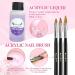 Acrylic Nail Kit for Beginners - White Pink Nude Acrylic Powder Set with Liquid for Nail Extension Carving - Includes Acrylic Nail Brush - Home Use - Buy Online on GoSupps.com