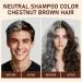 Chenzvora 400 ml hair color dark brown Hair Dye Shampoo 3in1 against gray hair perfect color care shampoo for men and women - Buy Online on GoSupps.com