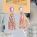 Feyley Star Shape Earrings | Pink Green Wool Thread Quasten Ohrrings | Colorful Ear Drops for Women - Buy Online on GoSupps.com