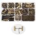 Inspirelle 100 Sets Assorted Size Bronze Ends for Ribbon Bracelet Bookmark Making Crimps Kit with Lobster Clasps and Chain Extenders