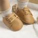 Infant Baby Boys Girls Oxford Shoes | Anti-Slip Toddler Sneakers 0-6 Months | Soft Rubber Sole, Khaki - Buy Online on GoSupps.com