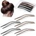 24 Pieces U Shaped Hair Pins Ballet Bobby Pins U Pin Hair Styling Pins Bobby Pins for Updo with Storage Box Metal U Bun Hair Pins for Women Girls Thick Thin Long Curly Hair (3 Inch, Black, Brown) 2.5 Inch (Pack of 24) Blac