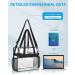 Stadium Approved Clear Tote Bag 12x6x12 Black - Lightweight, Waterproof, Roomy Transparent Design - Buy Online on GoSupps.com