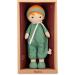 Kaloo Tendresse Olivia 32cm Rag Doll in Muslin Dungarees | Customisable Gift Box | Ages 0 - Buy Online on GoSupps.com