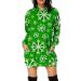 Shop Hanxiulin Women's Christmas Rock Bag Mini Pullover Hoodie Dress - Stylish Long Sleeve Hooded Christmas Apparel | E-Green L - Buy Online on GoSupps.com